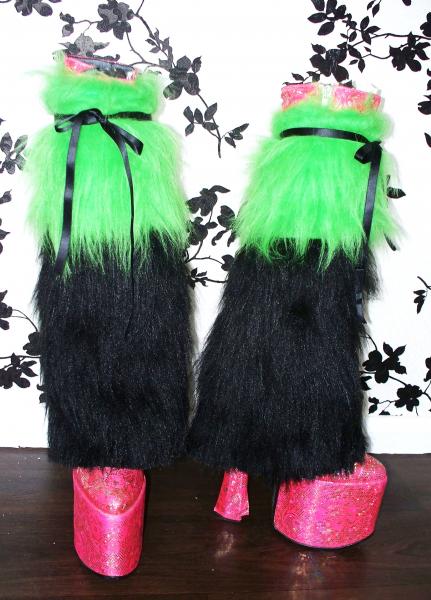 fluffys black & green