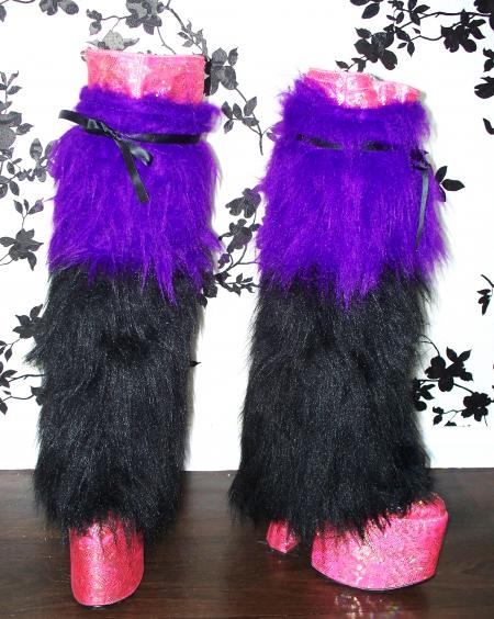 fluffys purple & black
